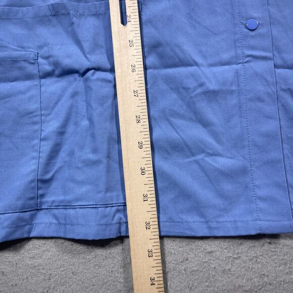 Landau‎ Scrubs Long Sleeve 4 Pocket Blue Button Up 5XL Medical Hospital NWT - Picture 4 of 7